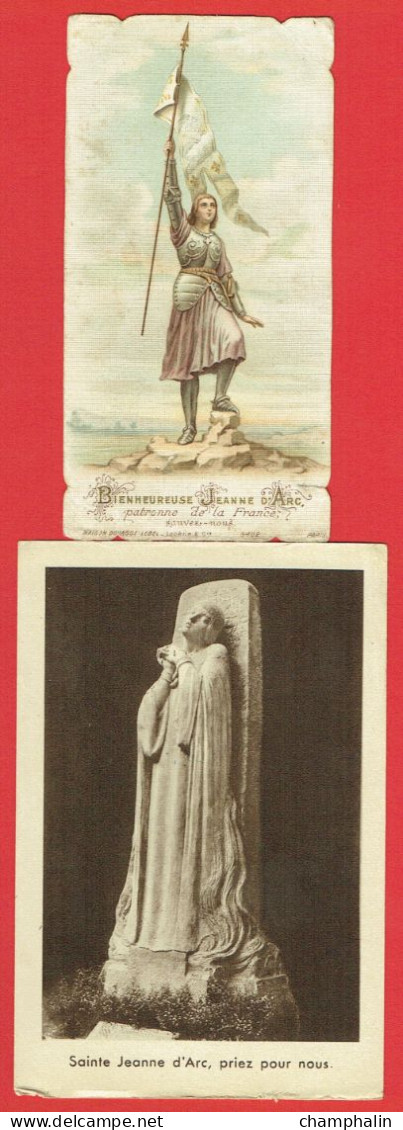Lot De 2 Images Pieuses - Sainte-Jeanne D'Arc - Religion &  Esoterik
