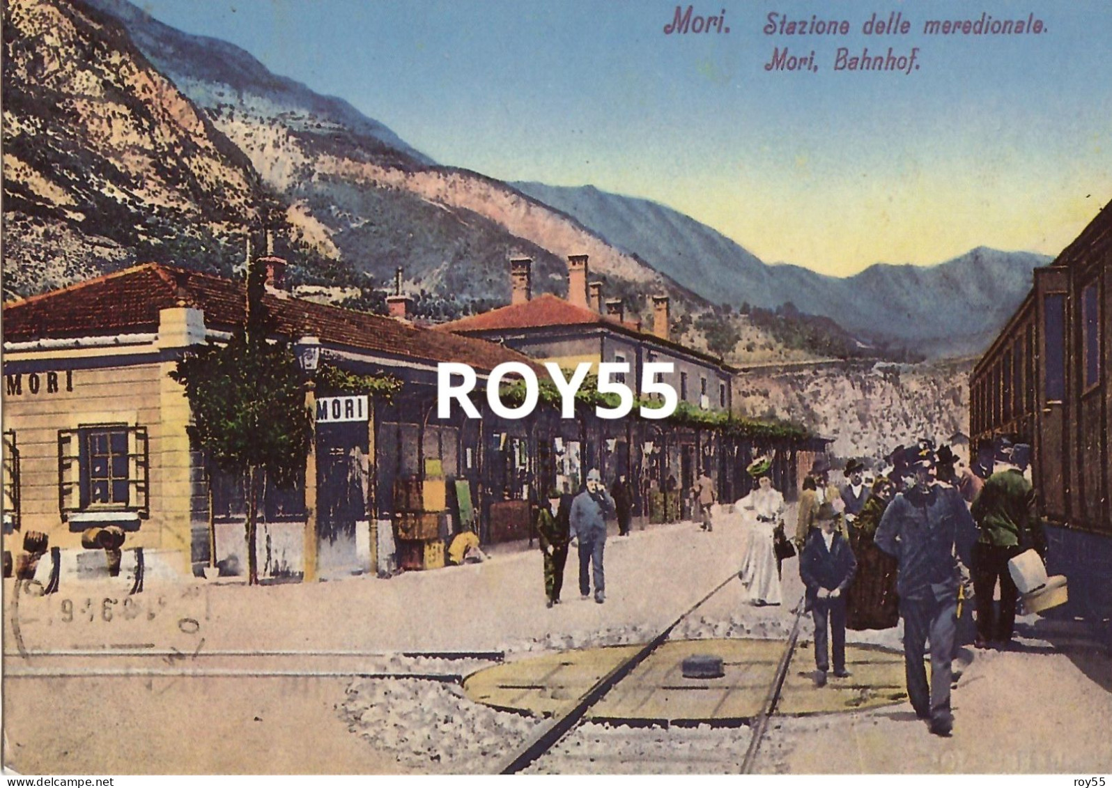 Trentino Alto Adige Trento Mori Stazione Frazione Di Mori Stazione Delle Meredionale Animata Vista Interno (1991 Perini) - Bahnhöfe Mit Zügen