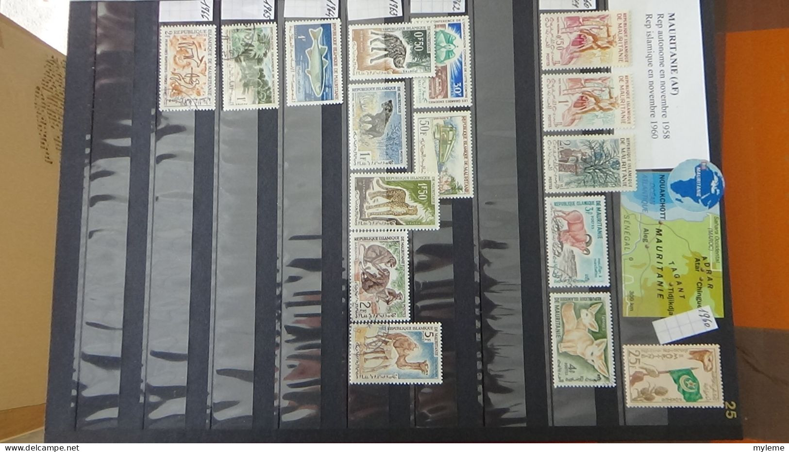 BF27 Ensemble de timbres de divers pays + Mouchons N° 124 + 125 + 126 **. Cote 705 euros