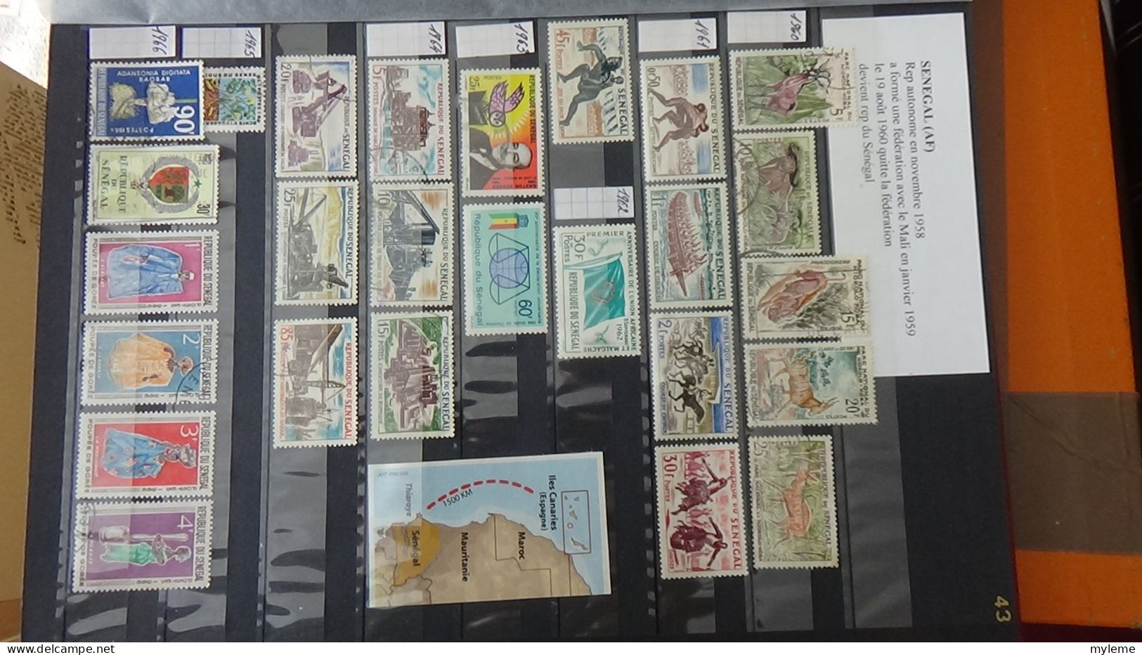 BF27 Ensemble de timbres de divers pays + Mouchons N° 124 + 125 + 126 **. Cote 705 euros