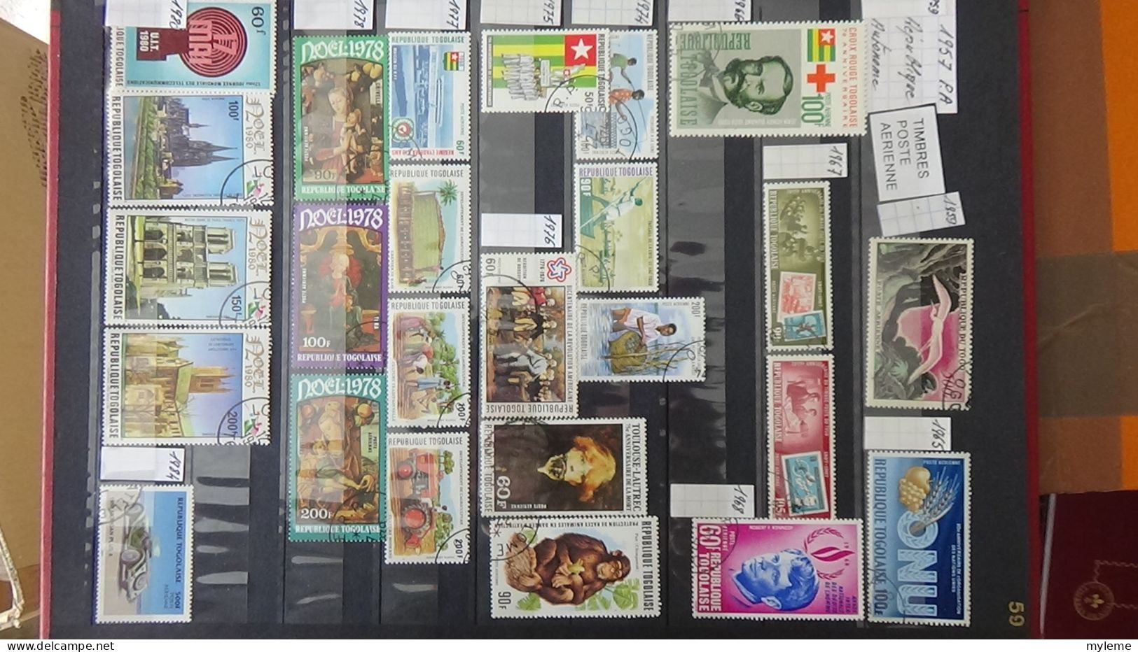 BF27 Ensemble de timbres de divers pays + Mouchons N° 124 + 125 + 126 **. Cote 705 euros