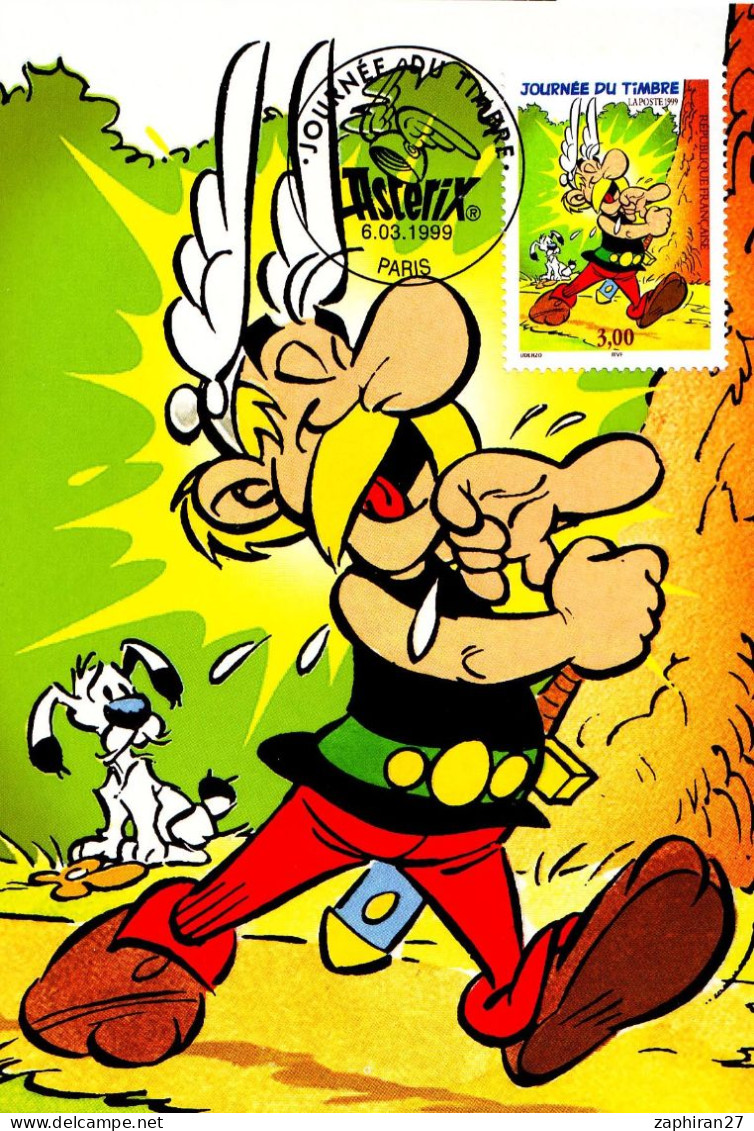 BANDE DESSINEE : JOURNEE DU TIMBRE ASTERIX 1999 CARTE POSTALE EDITION ALBERT / RENE GOSCINNY UDERZO (6-3-1999) #622# - Bandes Dessinées