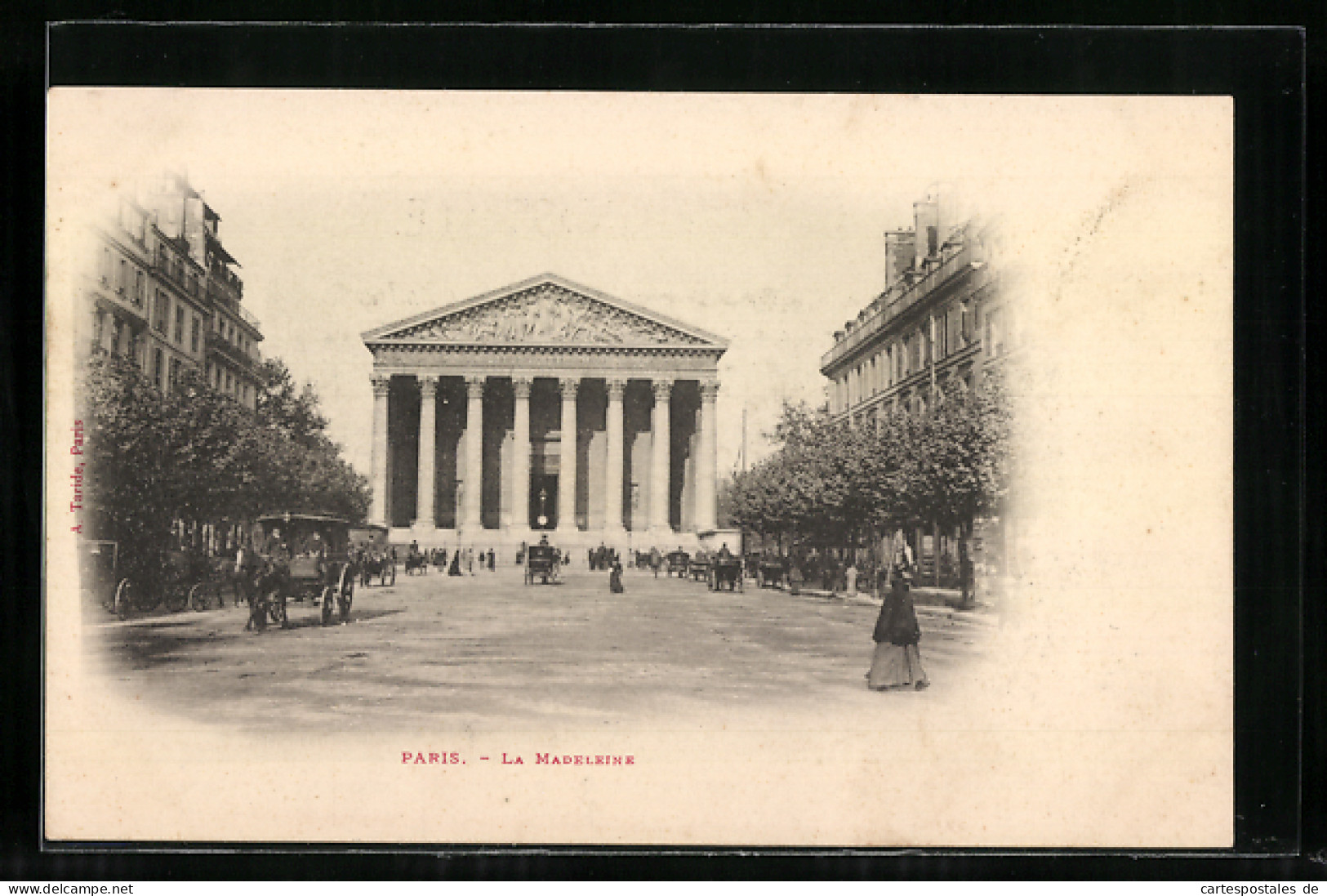 AK Paris, Église De La Madeleine Am Ende Der Rue Royale  - Autres & Non Classés