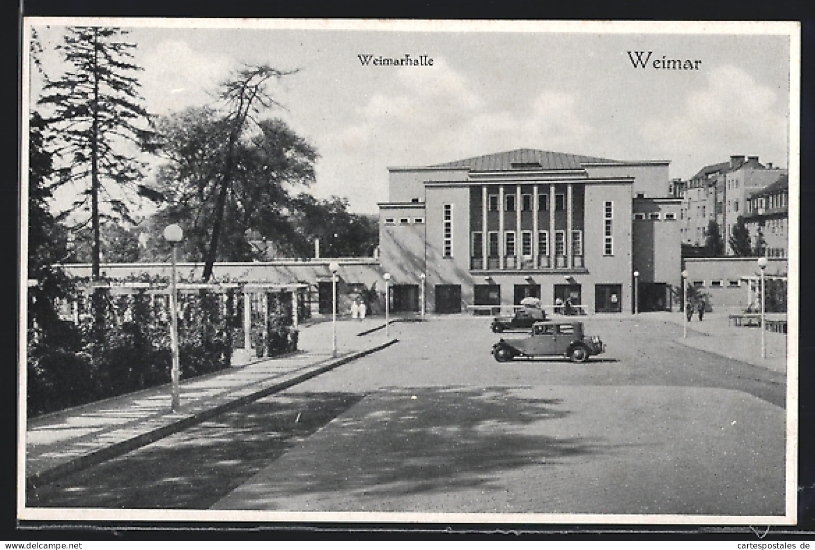 AK Weimar / Thür., Strassenpartie An Der Weimarhalle  - Weimar