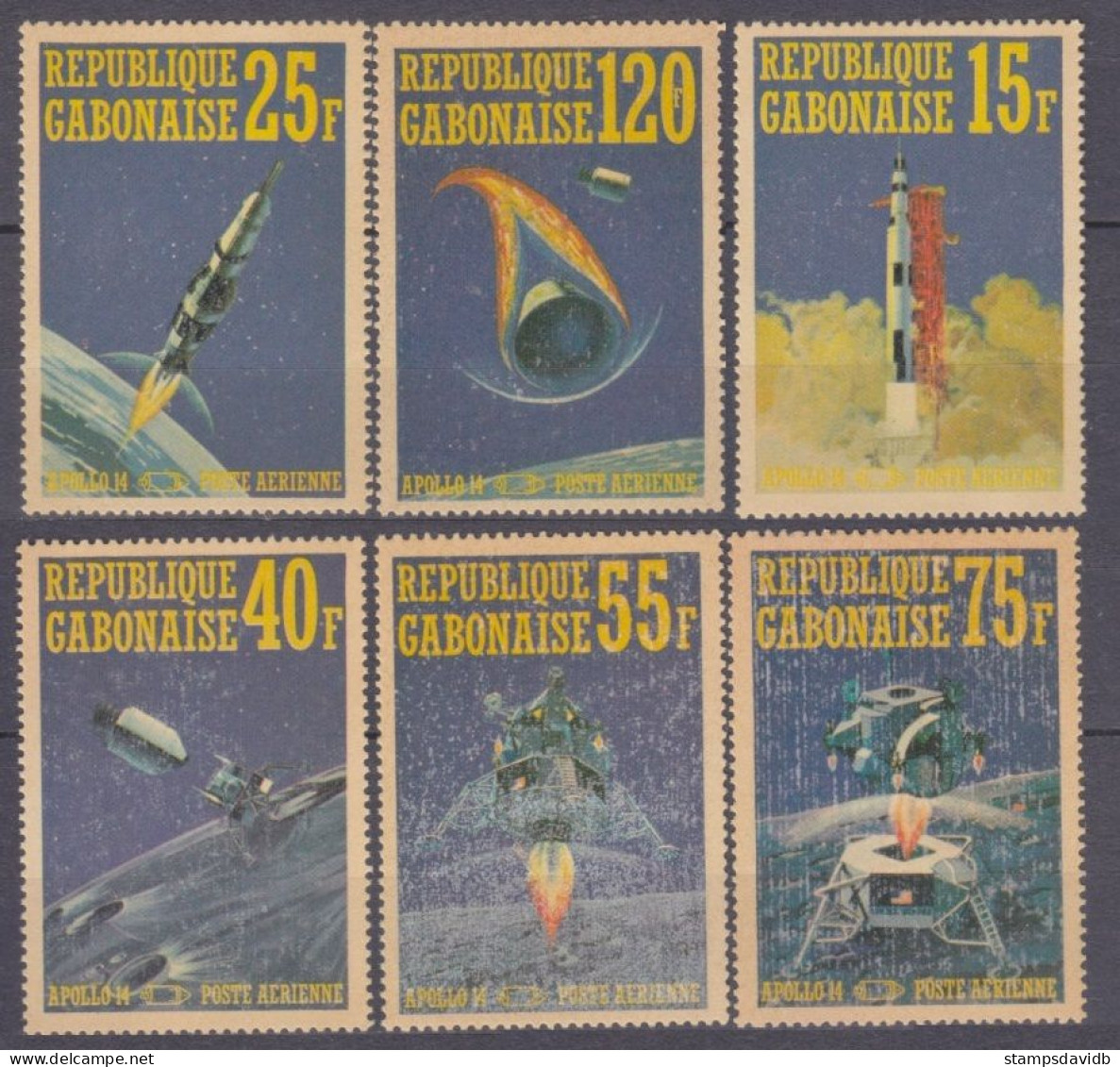 1971 Gabon 403-406 Apollo 14  7,00 € - Africa