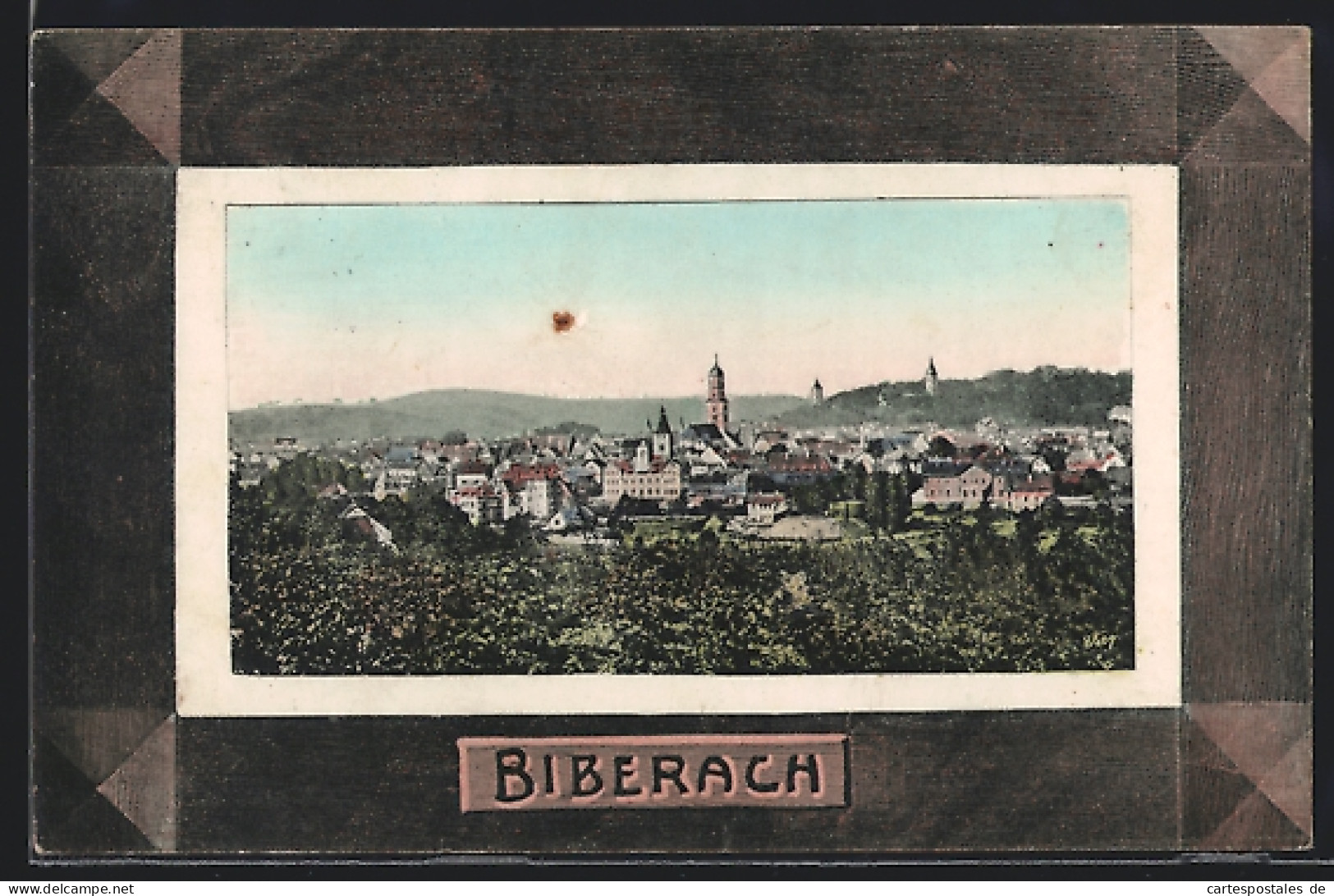 AK Biberach / Riss, Gesamtansicht Aus Der Ferne, Im Imitierten Holzrahmen  - Biberach