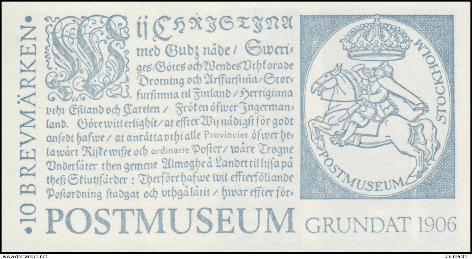 Sonder-Markenheftchen 75 Jahre Postmuseum Mit 10 Vignetten 1981 - Unclassified