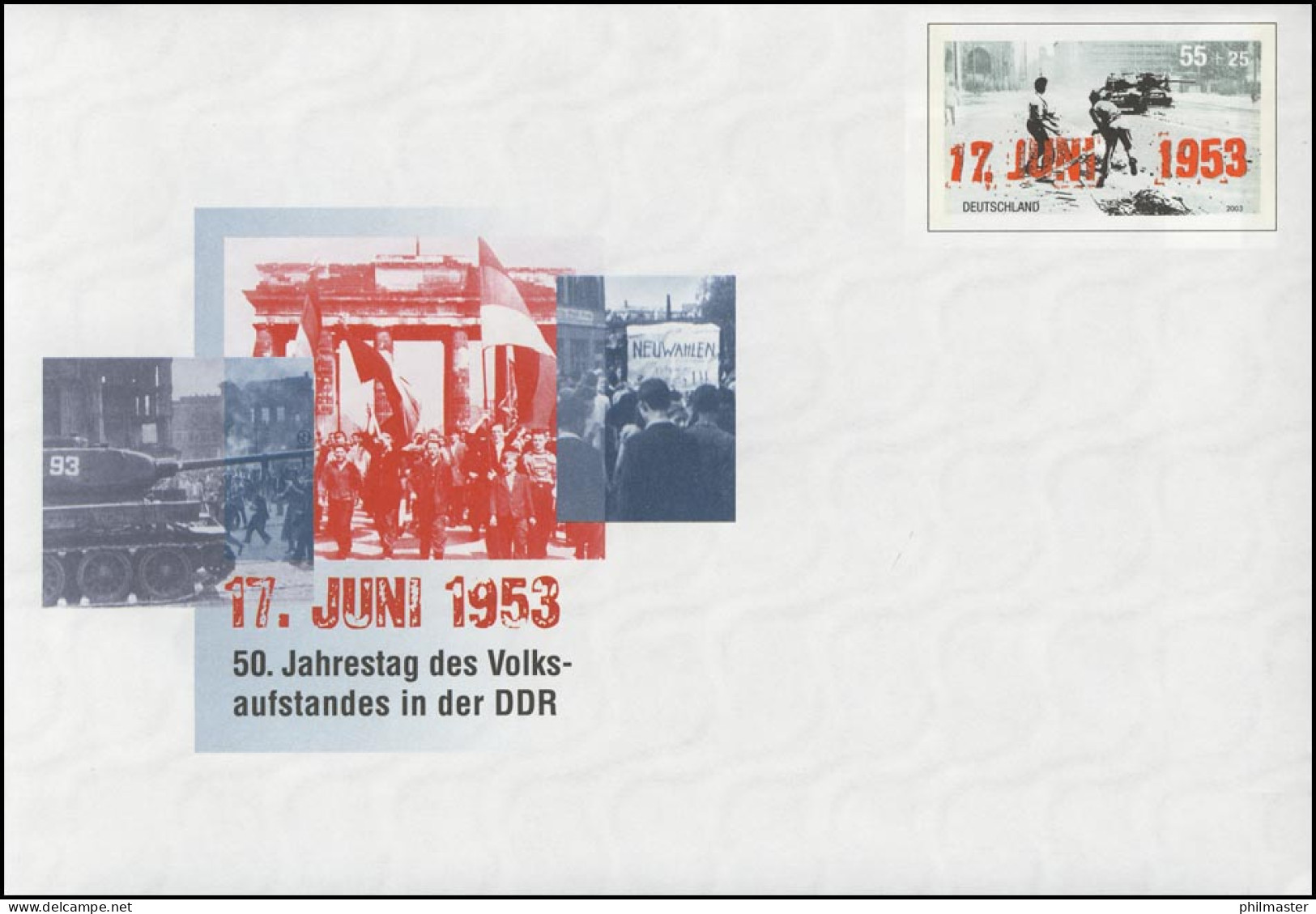 USo 59 Volksaufstand DDR 17. Juni 1953, ** - Enveloppes - Neuves