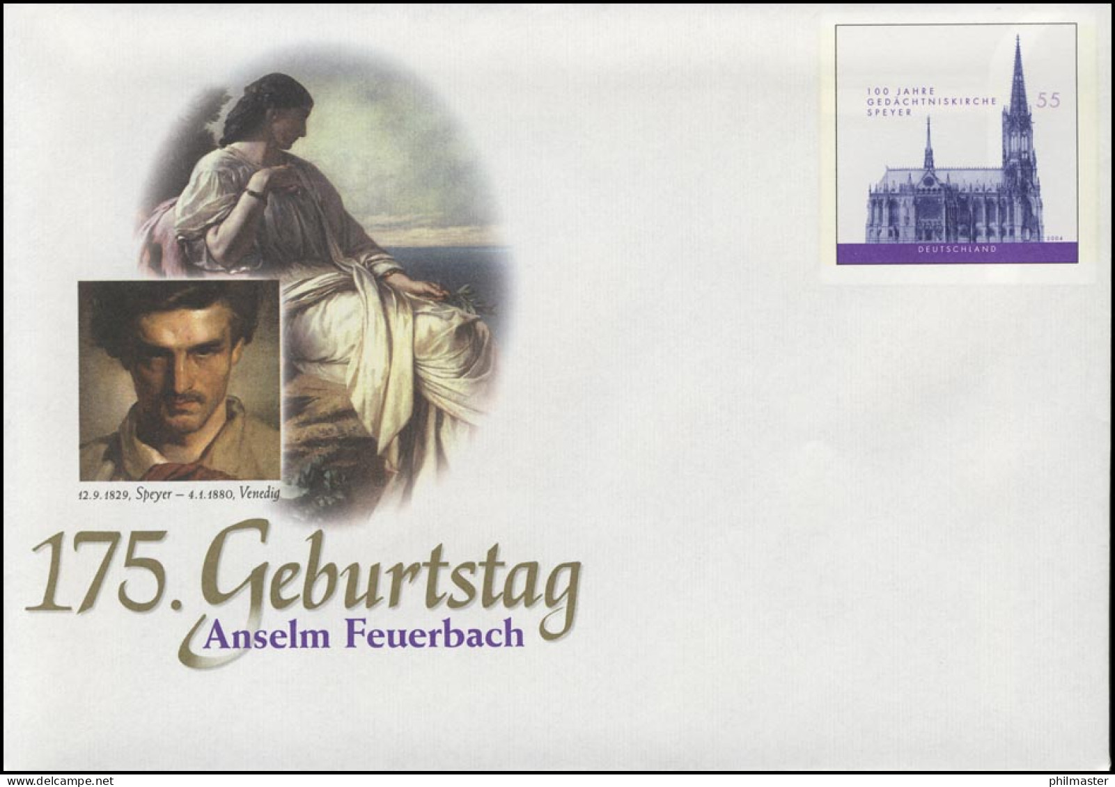 USo 80 Anselm Feuerbach Und Gedächtniskirche Speyer, ** - Enveloppes - Neuves