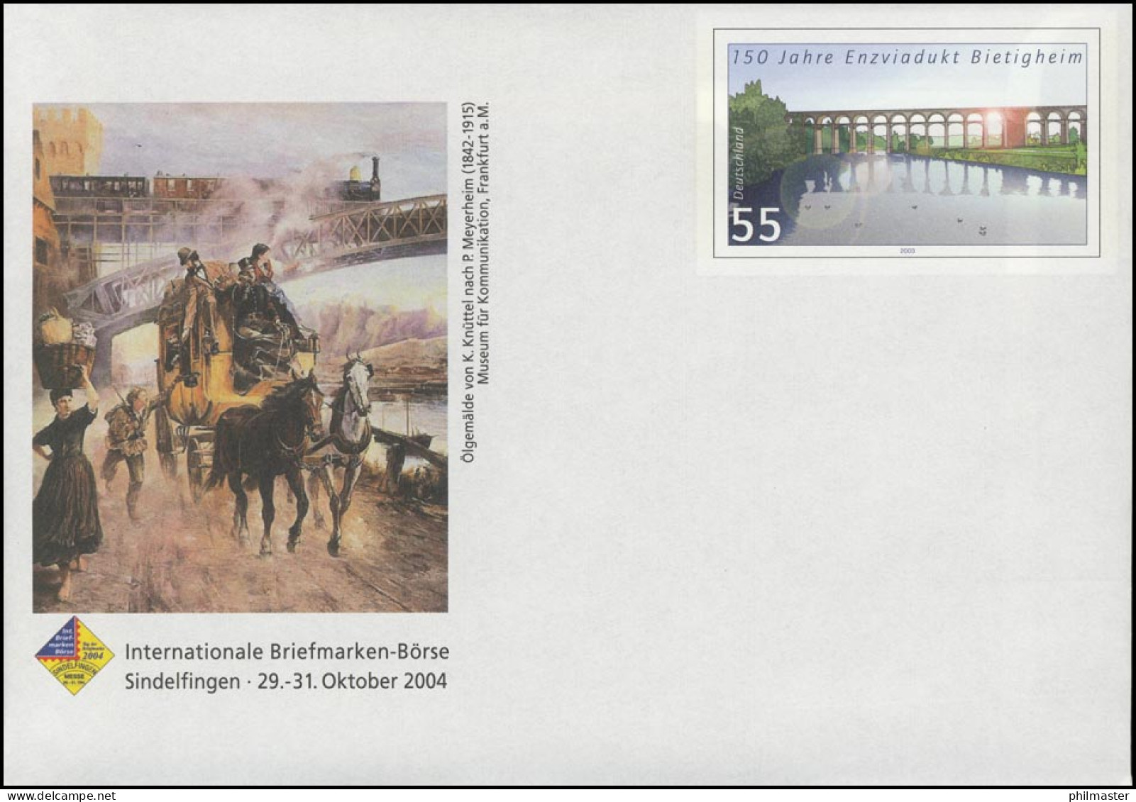 USo 83 Briefmarken-Börse Sindelfingen 2004 Post Und Eisenbahn, ** - Briefomslagen - Ongebruikt