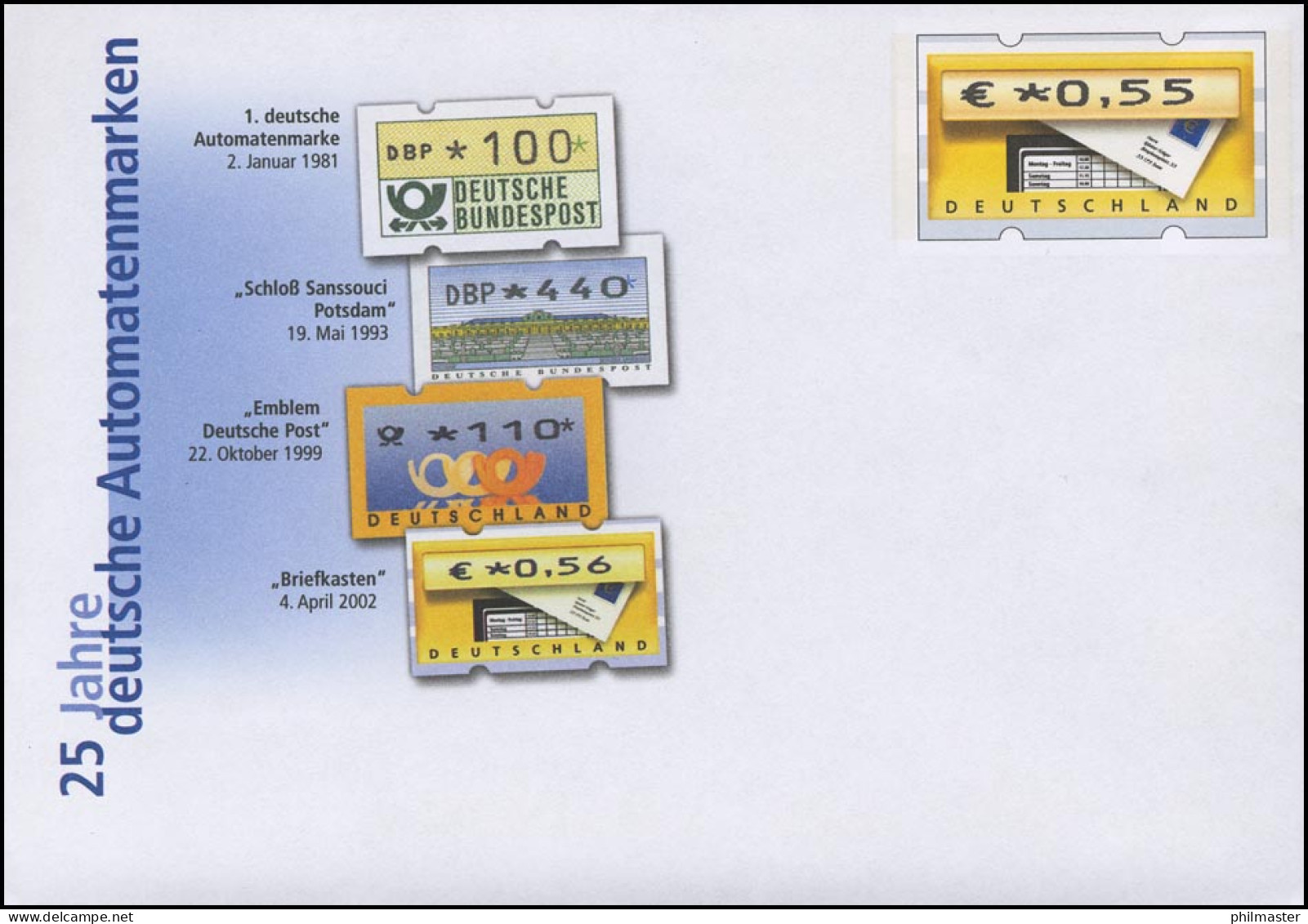 USo 110 25 Jahre Deutsche Automatenmarken ATM 2006, ** - Briefomslagen - Ongebruikt