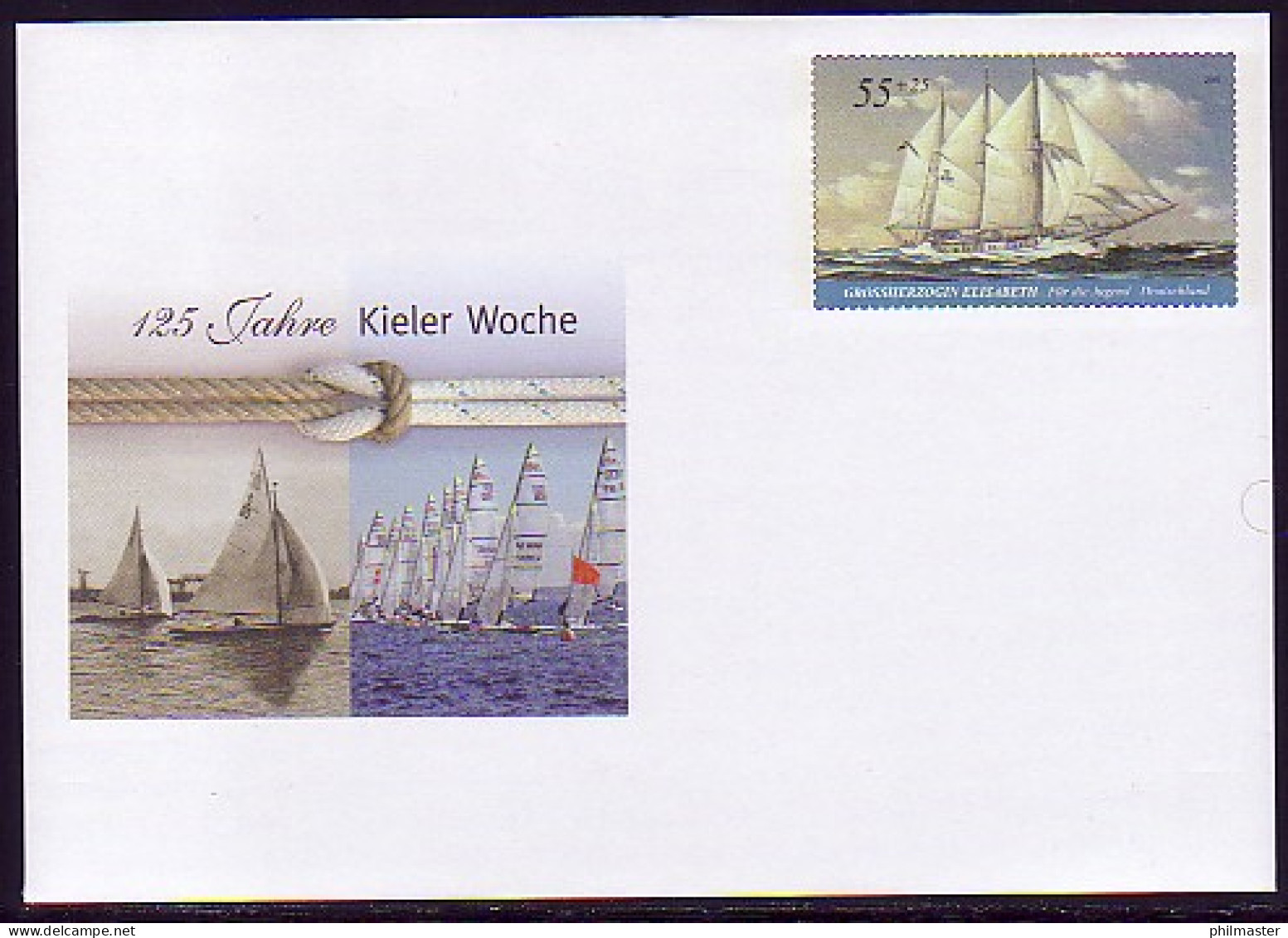 USo 136 125 Jahre Kieler Woche 2007, ** - Briefomslagen - Ongebruikt