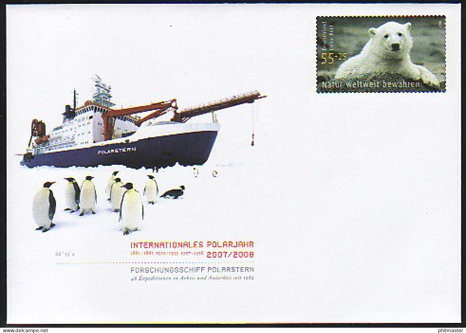 USo 154 Internationales Polarjahr 2007/08 - Eisbär Knut, ** - Enveloppes - Neuves