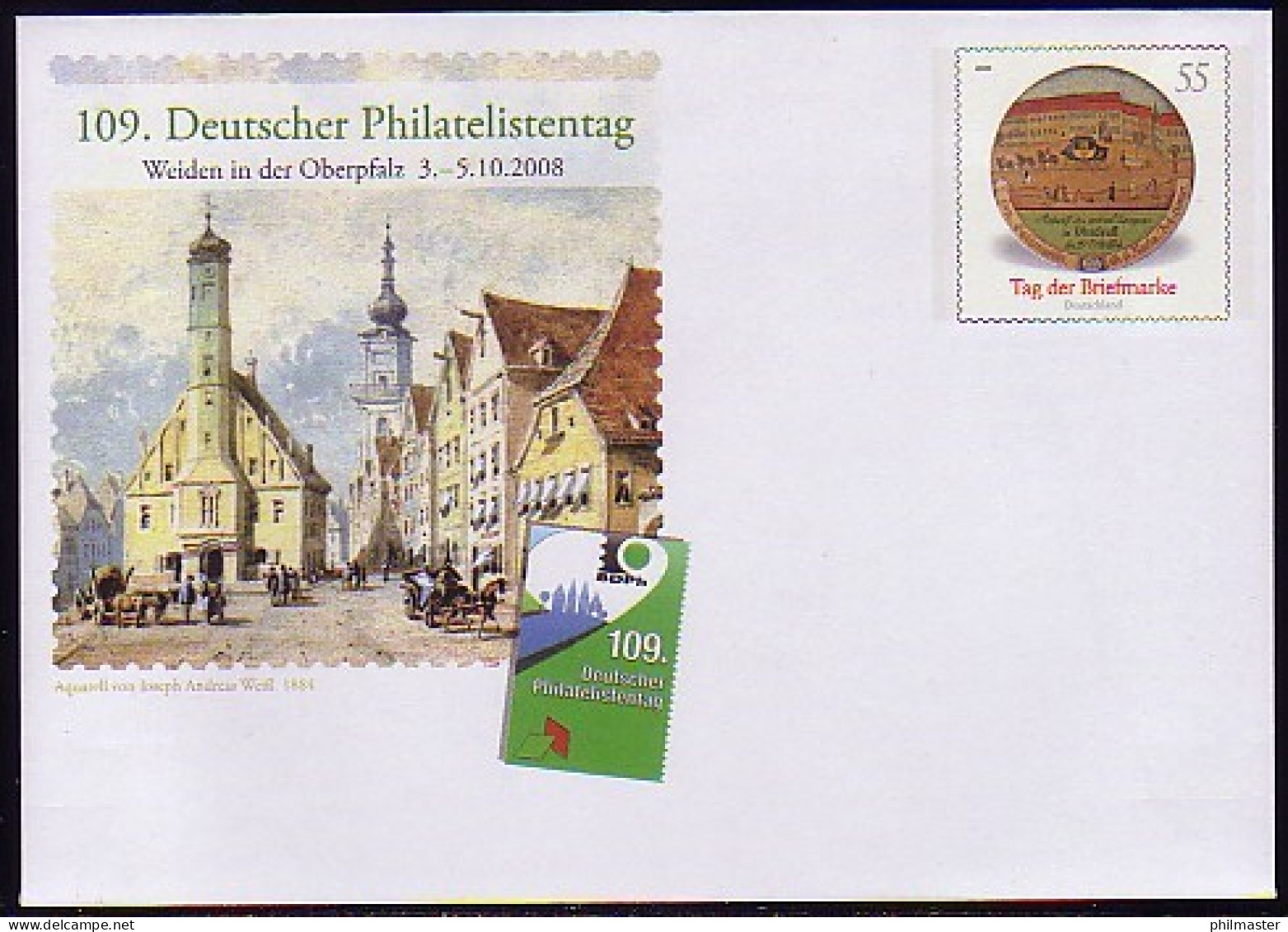 USo 162 Philatelistentag - Weiden / Oberpfalz 2008, ** - Briefomslagen - Ongebruikt