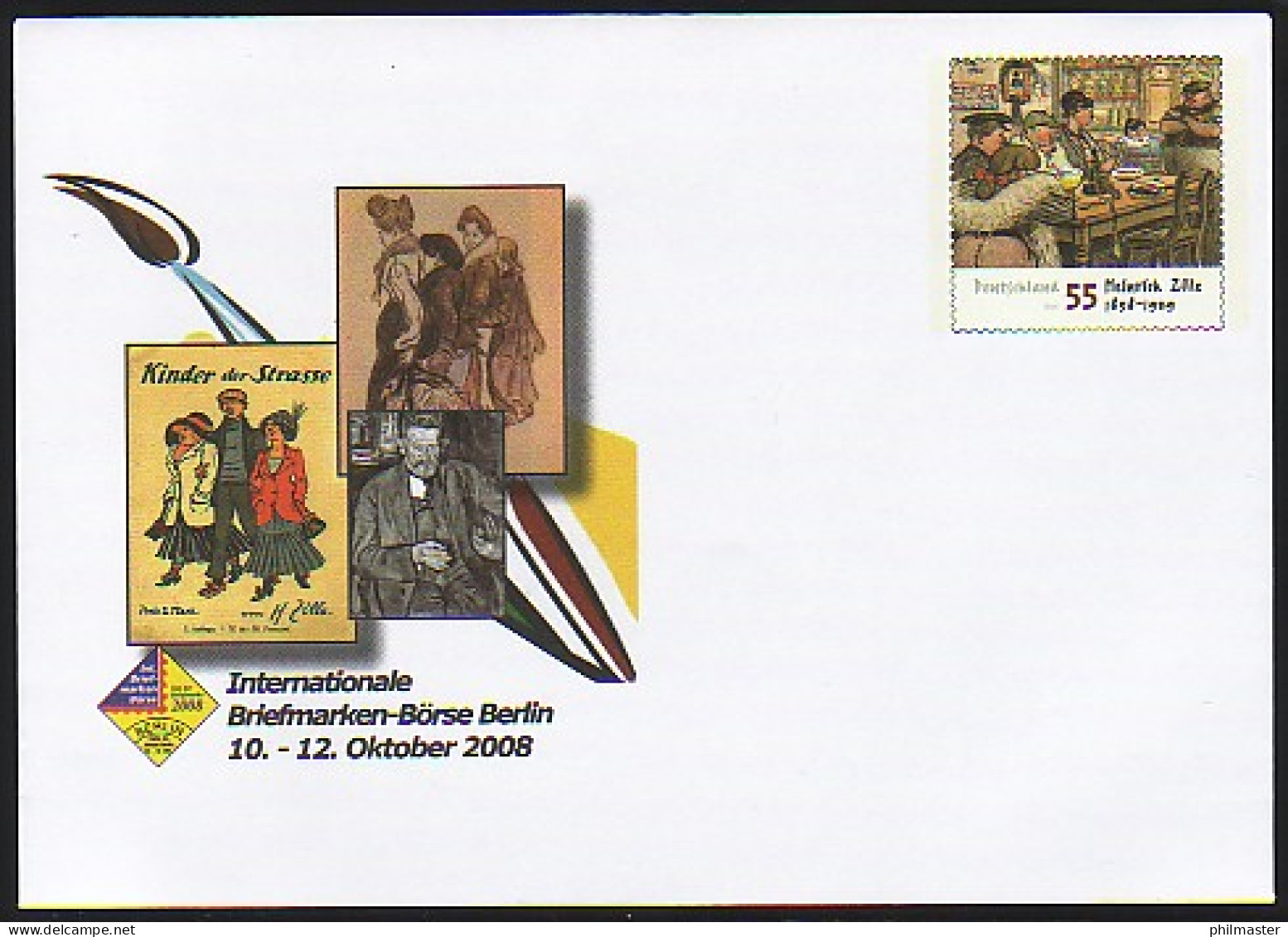 USo 165 Briefmarken-Börse Berlin 2008 Heinrich Zille, ** - Umschläge - Ungebraucht