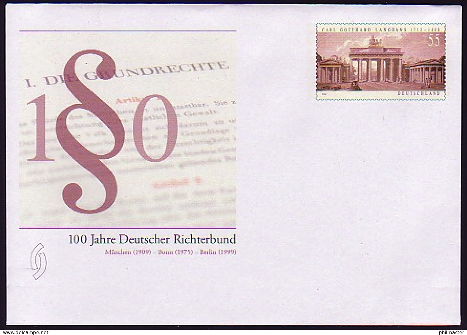 USo 174 Deutscher Richterbund 2009, Postfrisch - Enveloppes - Neuves