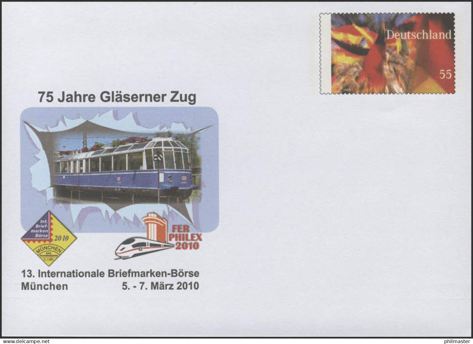 USo 201 Börse München - Der Gläserne Zug 2010, ** - Briefomslagen - Ongebruikt