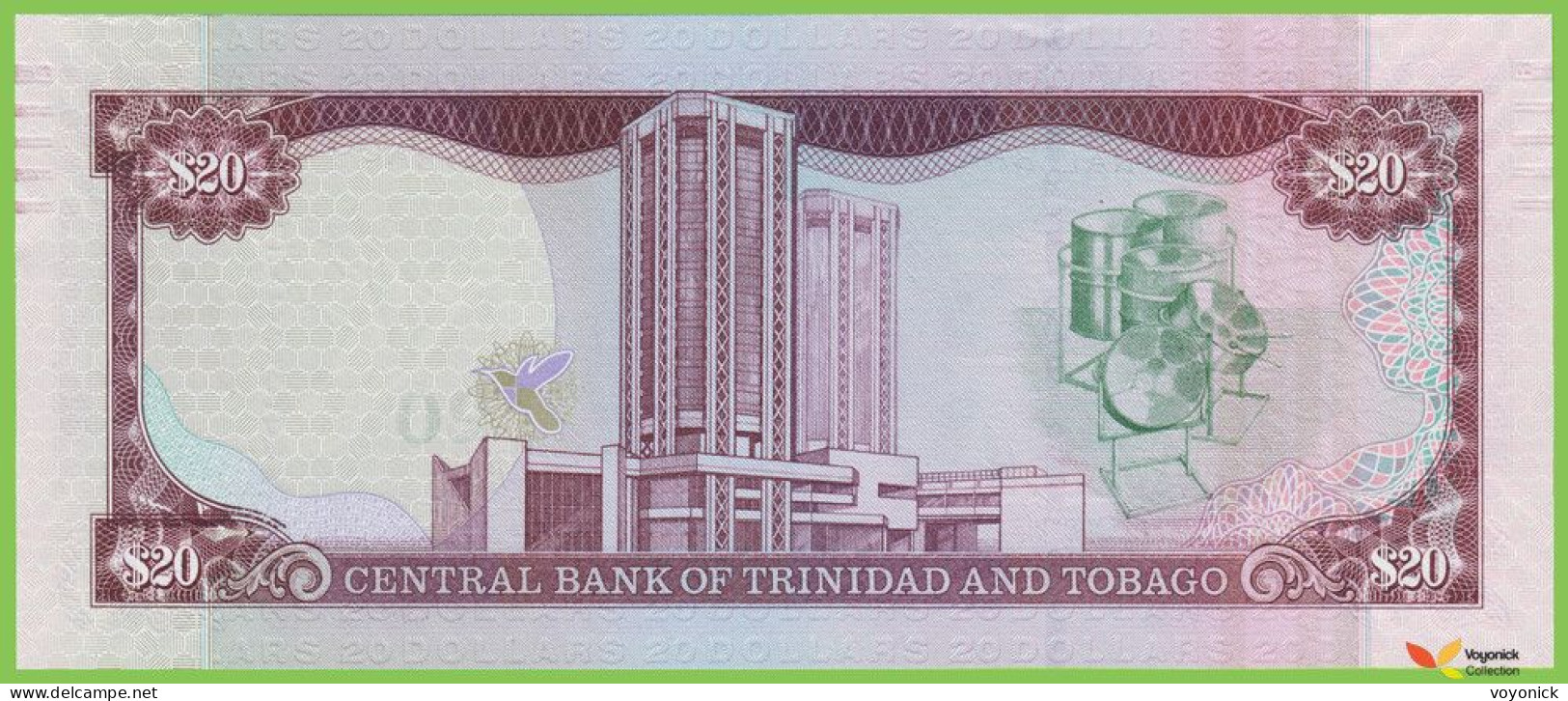 Voyo TRINIDAD & TOBAGO 20 Dollars 2006(2017) P49c B231b LW UNC - Trinité & Tobago