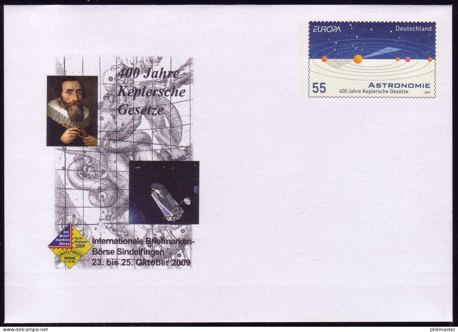 USo 192 Briefmarken-Börse Sindelfingen - Kepler 2009, Postfrisch - Umschläge - Ungebraucht