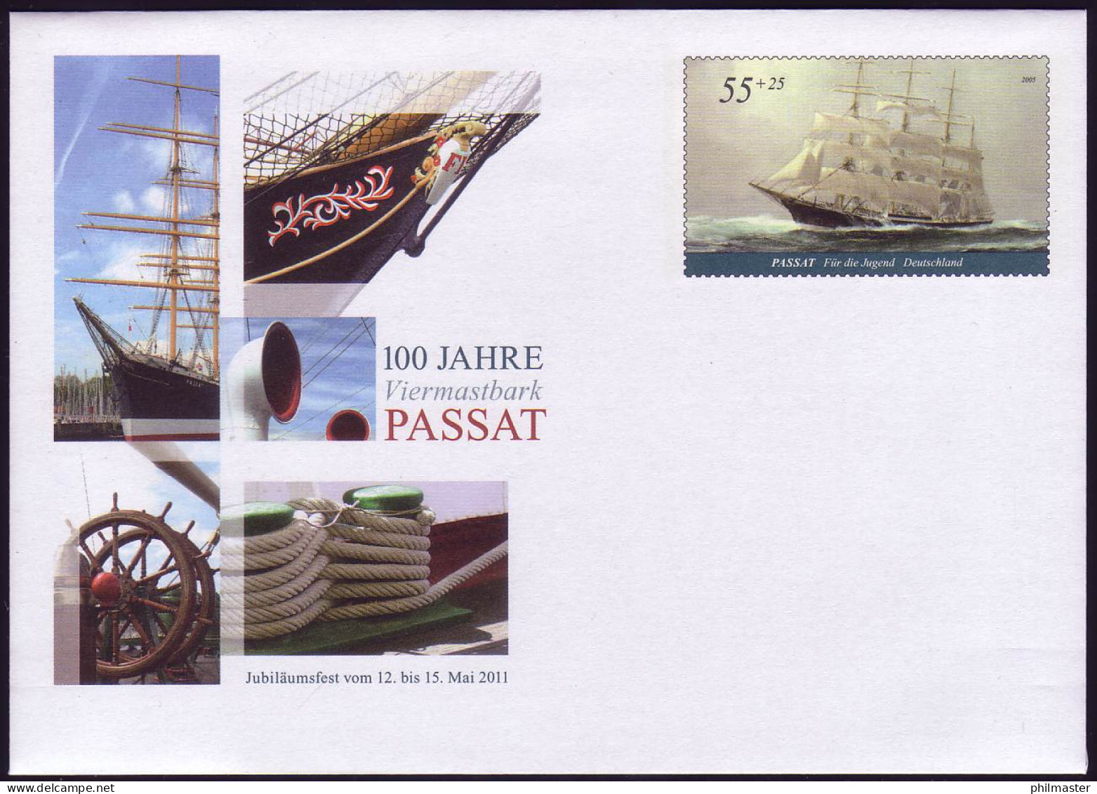 USo 237 100 Jahre Großsegler Viermastbark Passat 2011, Postfrisch - Covers - Mint
