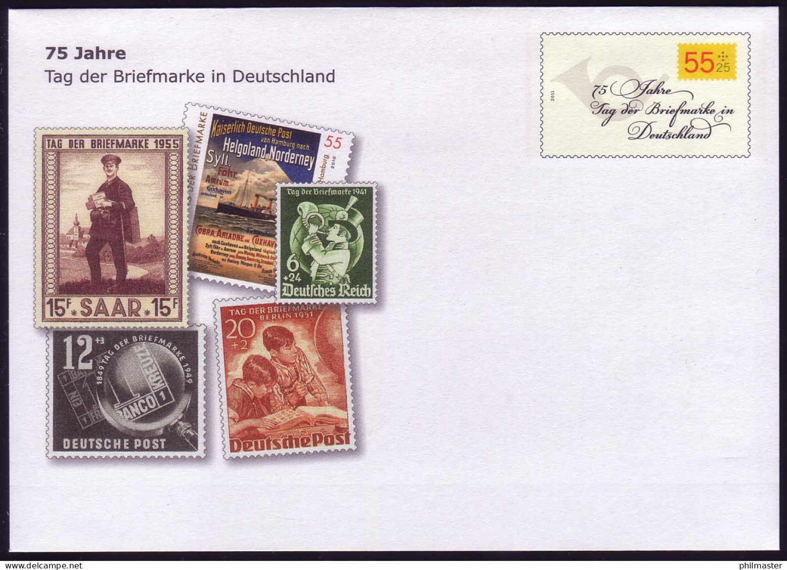 USo 243 75 Jahre Tag Der Briefmarke 2011, ** - Briefomslagen - Ongebruikt