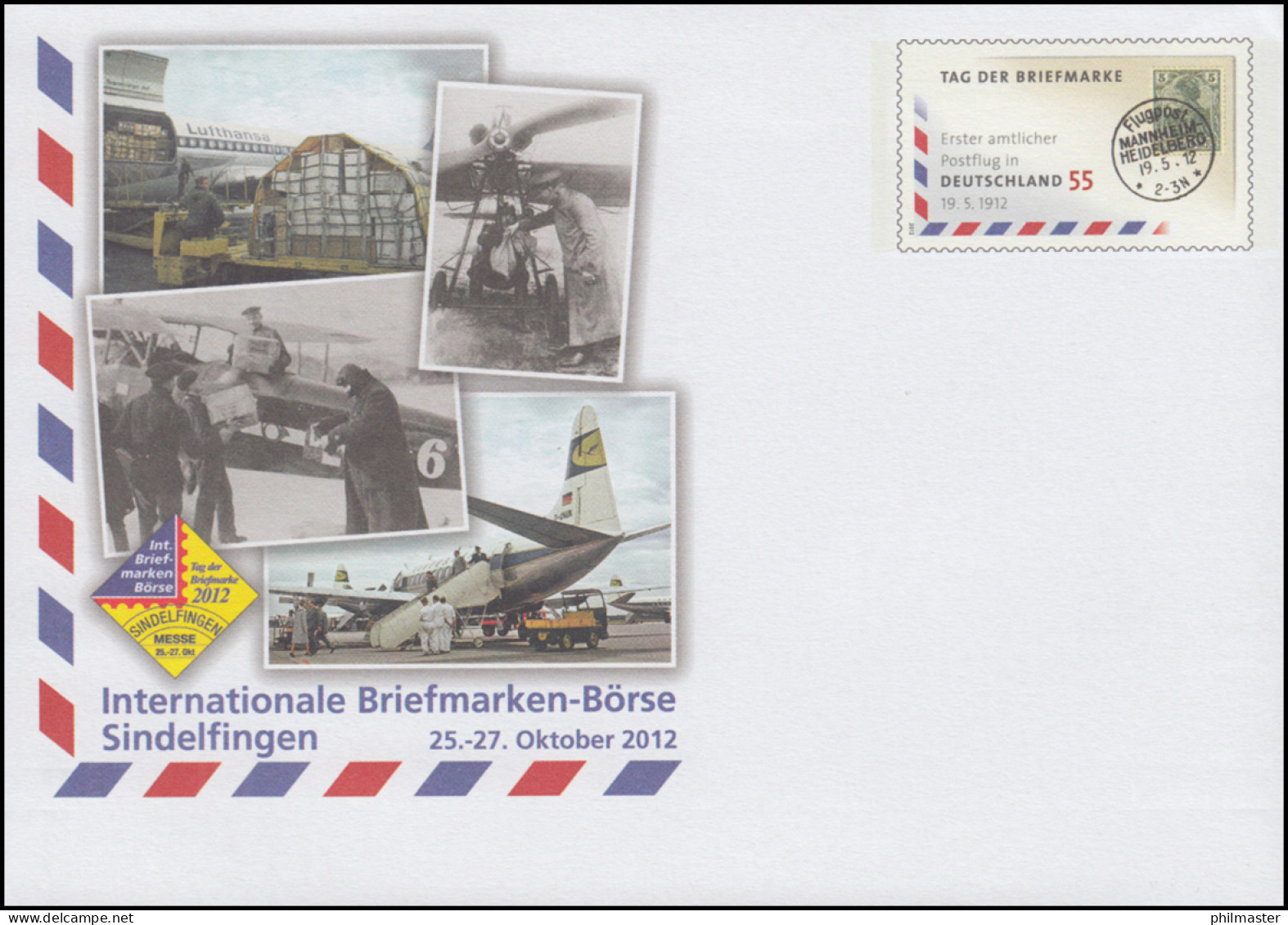 USo 276 Briefmarkenbörse Sindelfingen 2012, ** - Umschläge - Ungebraucht