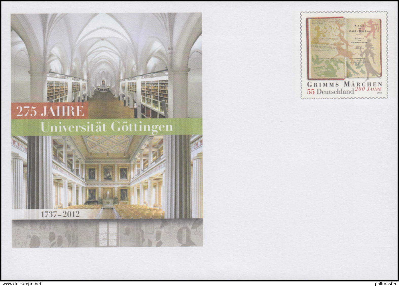 USo 274 Universität Göttingen 2012, ** - Covers - Mint