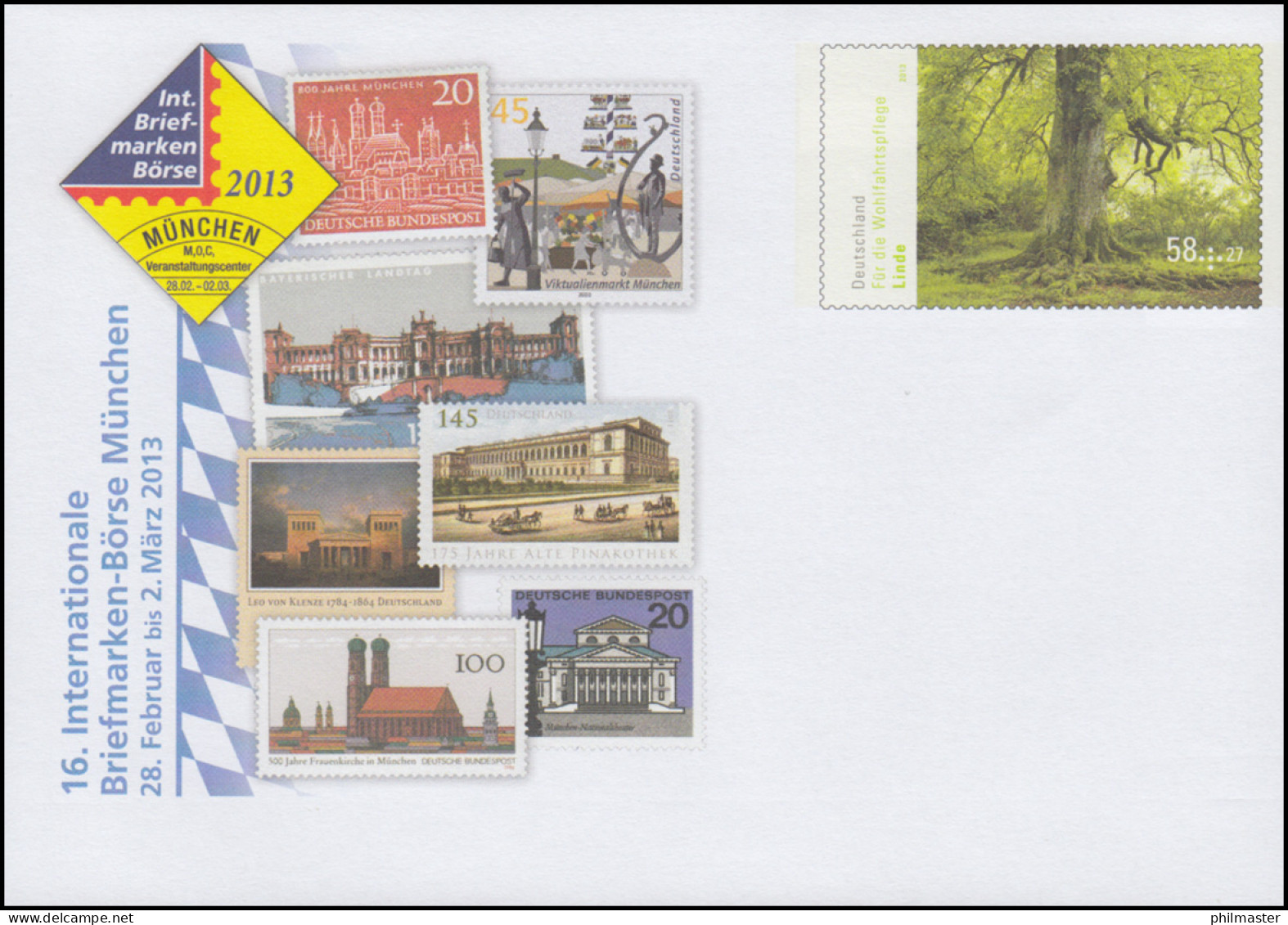 USo 283 Briefmarken-Börse München 2013, ** - Umschläge - Ungebraucht