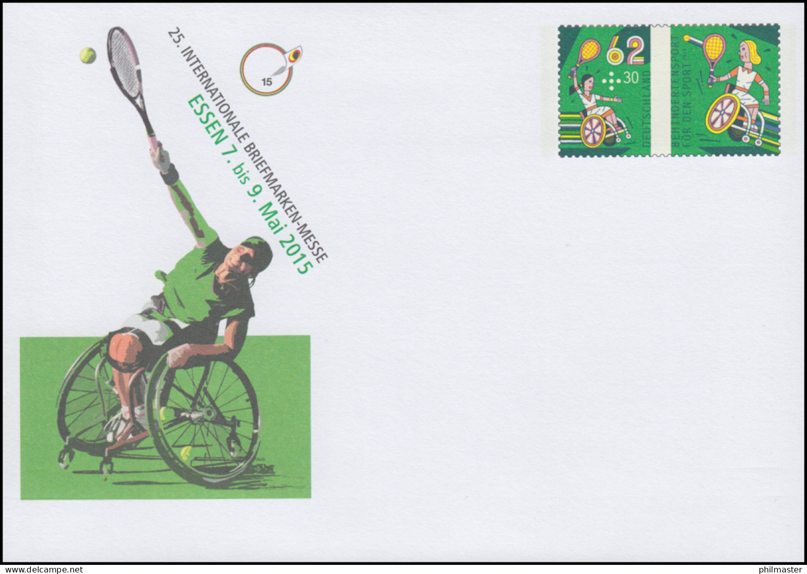 USo 360 Briefmarken-Messe Essen - Rollstuhltennis 2015, ** - Briefomslagen - Ongebruikt