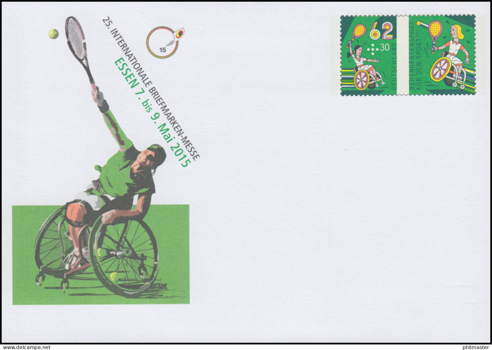 USo 360 Briefmarken-Messe Essen - Rollstuhltennis 2015, ** - Umschläge - Ungebraucht