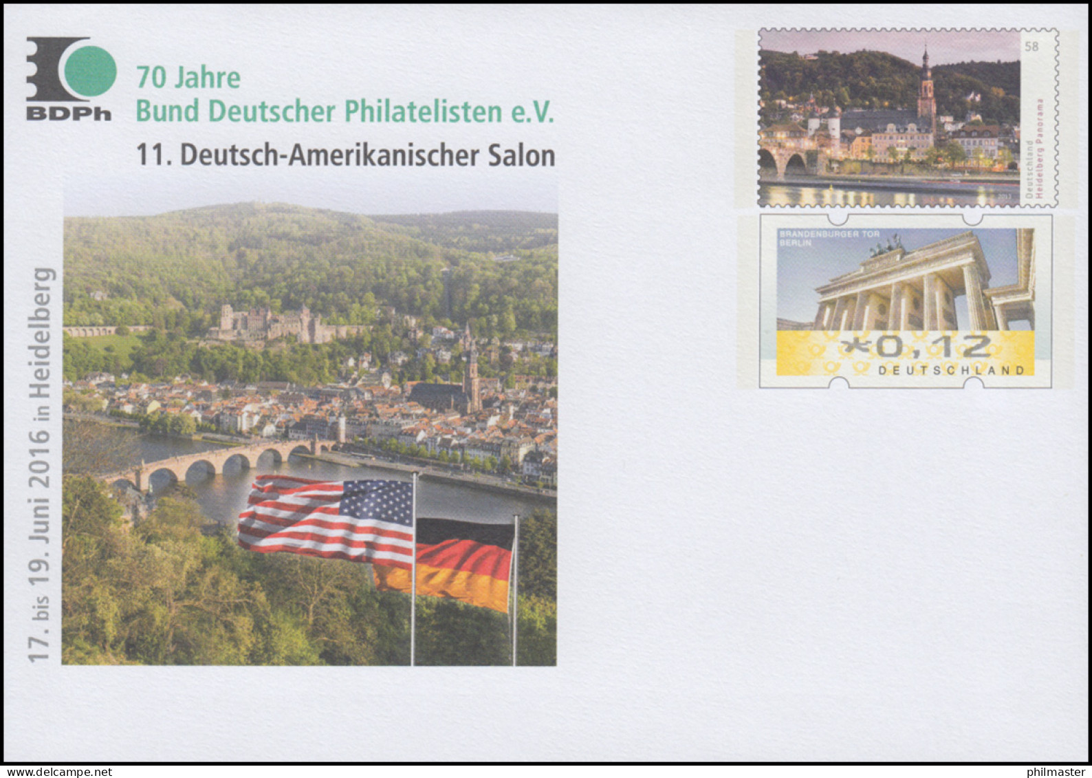 USo 404 70 Jahre Bund Deutscher Philatelisten BDPh 2016, ** - Briefomslagen - Ongebruikt