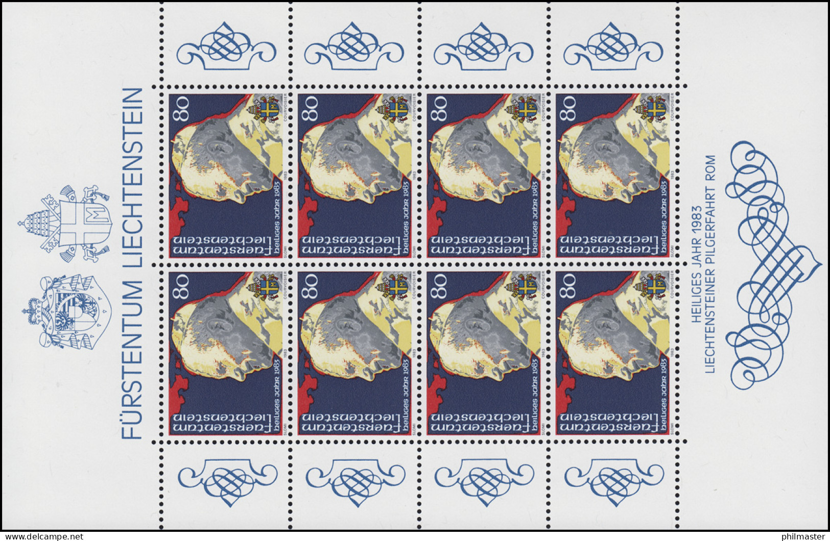 830 Papst Johannes Paul II. 1983, Kleinbogen ** - Unused Stamps