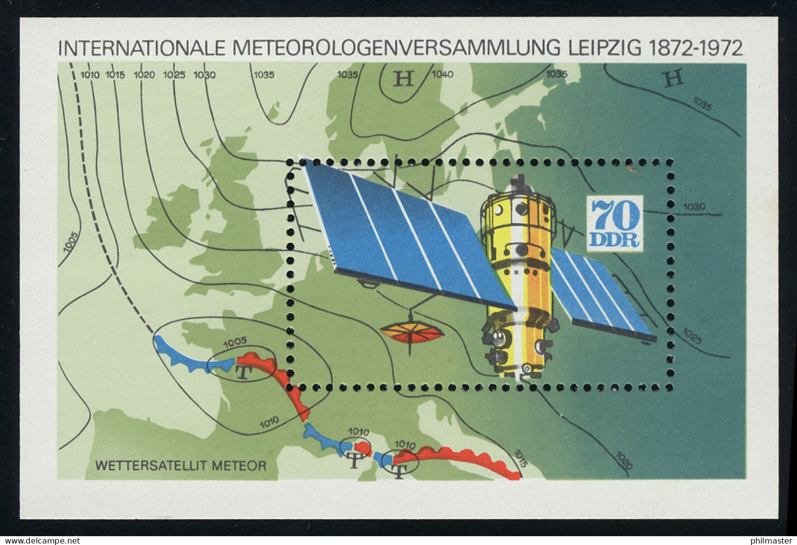 Block 36 Meteorologie 70 Pf, Postfrisch - Unused Stamps