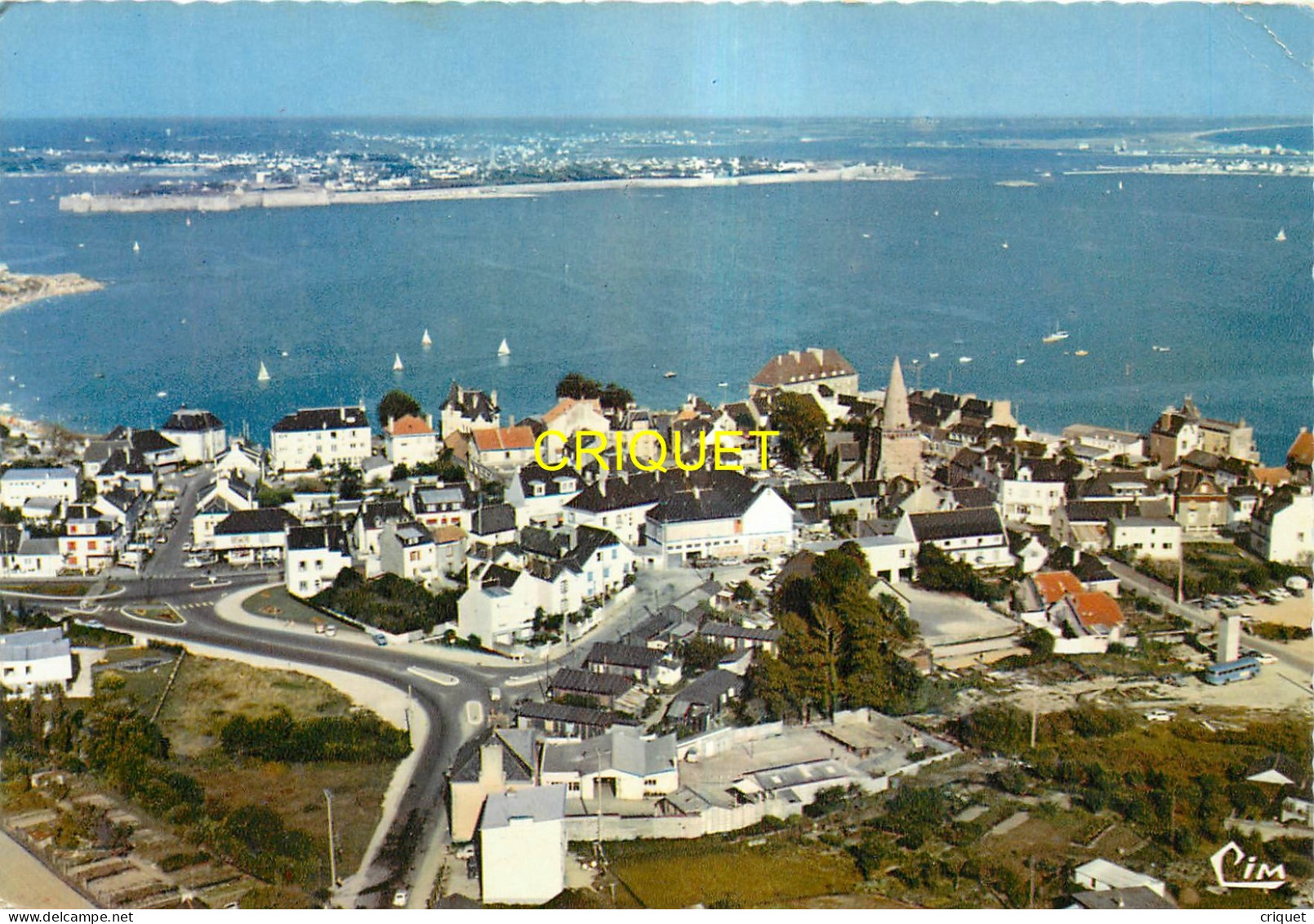 56 Larmor-Plage, Vue Aérienne Du Centre, Au Loin Port-Louis - Larmor-Plage