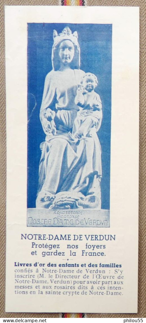 55 VERDUN 1933 Manuel de Devotion a NOTRE DAME + Fete du Couronnement 1946 + Image Religieuse