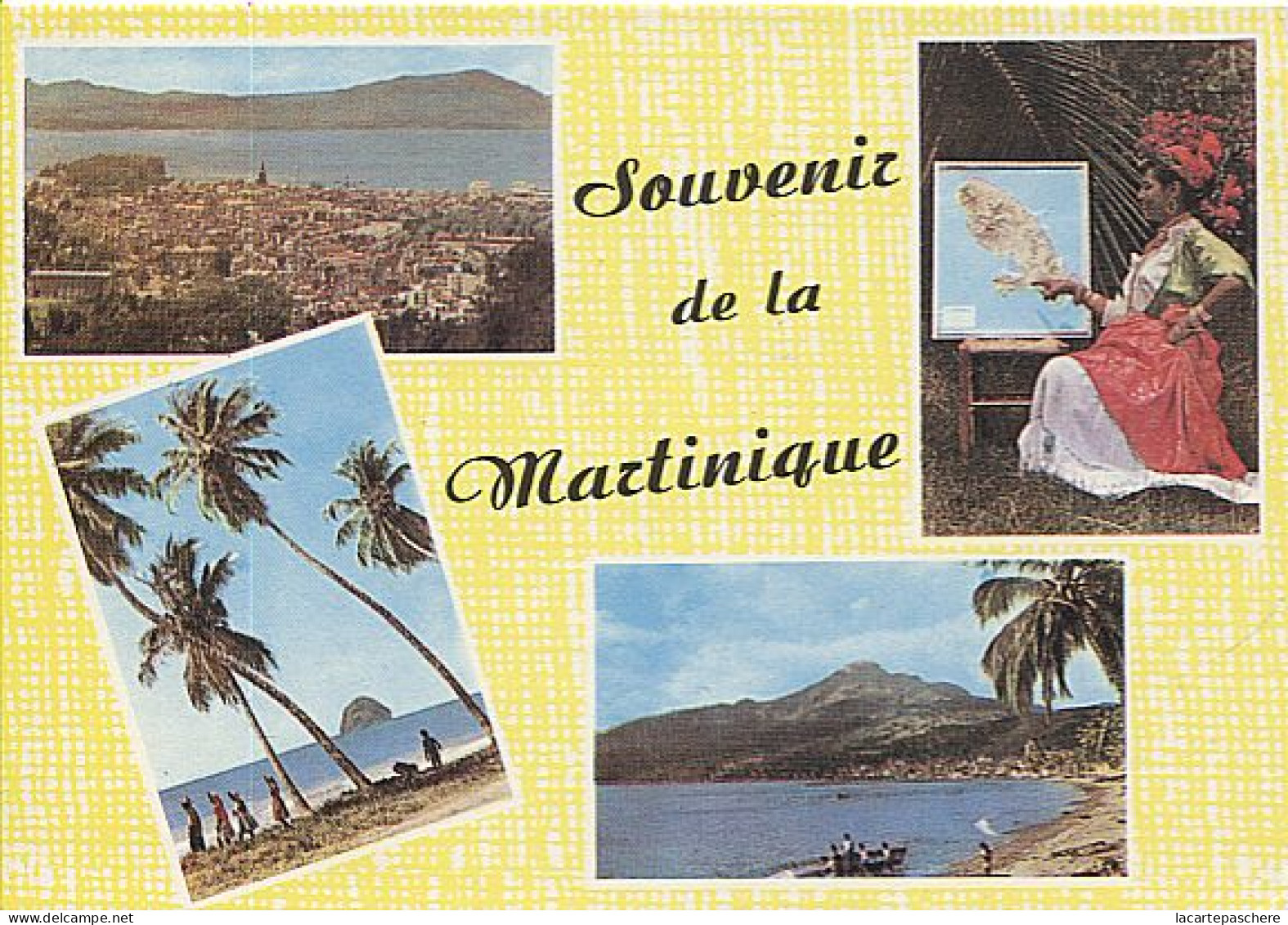 116662 MARTINIQUE SOUVENIR DE LA MARTINIQUE VUE DE FORT DE FRANCE LE DIAMANT ST PIERRE ET MONT PELE MULTIVUES MULTI VUES - Fort De France