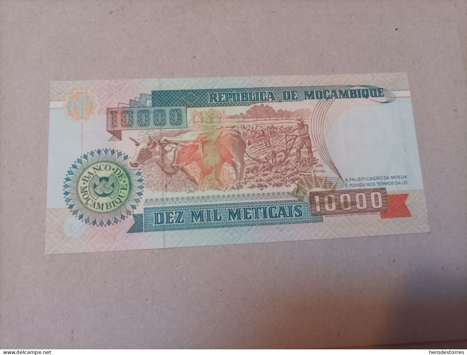 Billete Mozambique 10000 Meticais, Año 1991, UNC - Moçambique