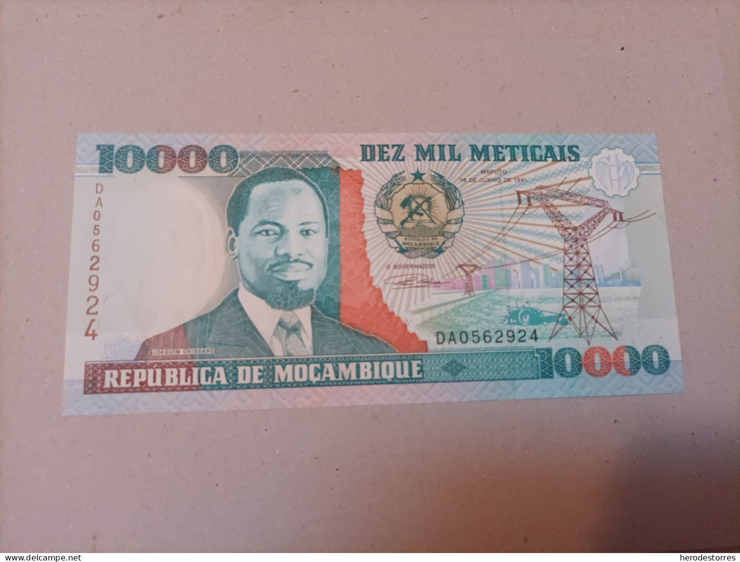 Billete Mozambique 10000 Meticais, Año 1991, UNC - Moçambique