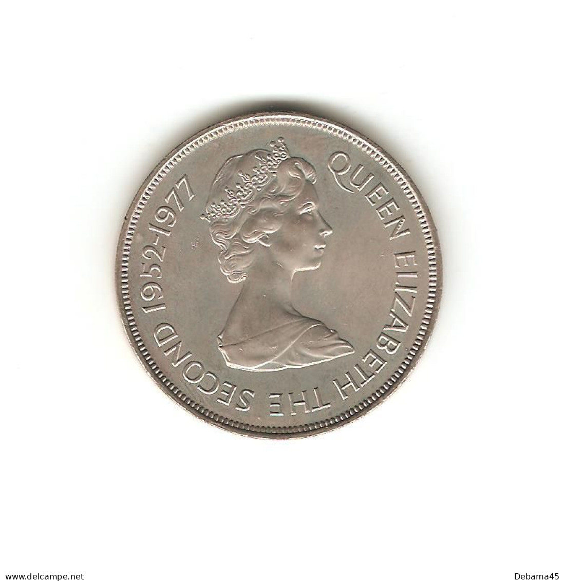 629/ GIBRALTAR : Elizabeth II : 25 Pence 1977 (copper-nickel - 28,43 Grammes) Jubilé 1952-1977 - Gibraltar