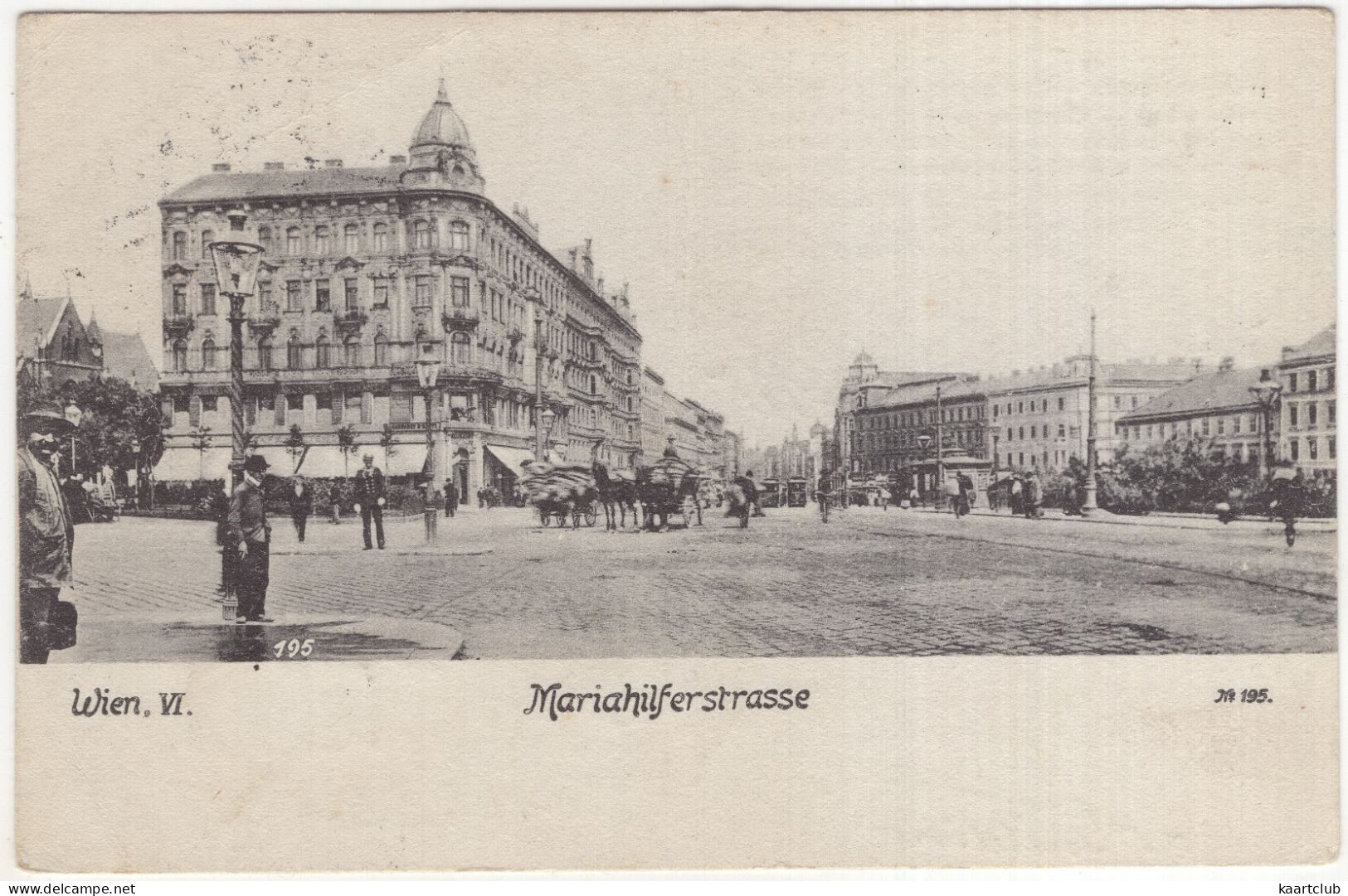 Wien, VI. - Mariahilferstrasse - (Österreich/Austria) - 1906 - Pferde/Kutsche - Wien Mitte