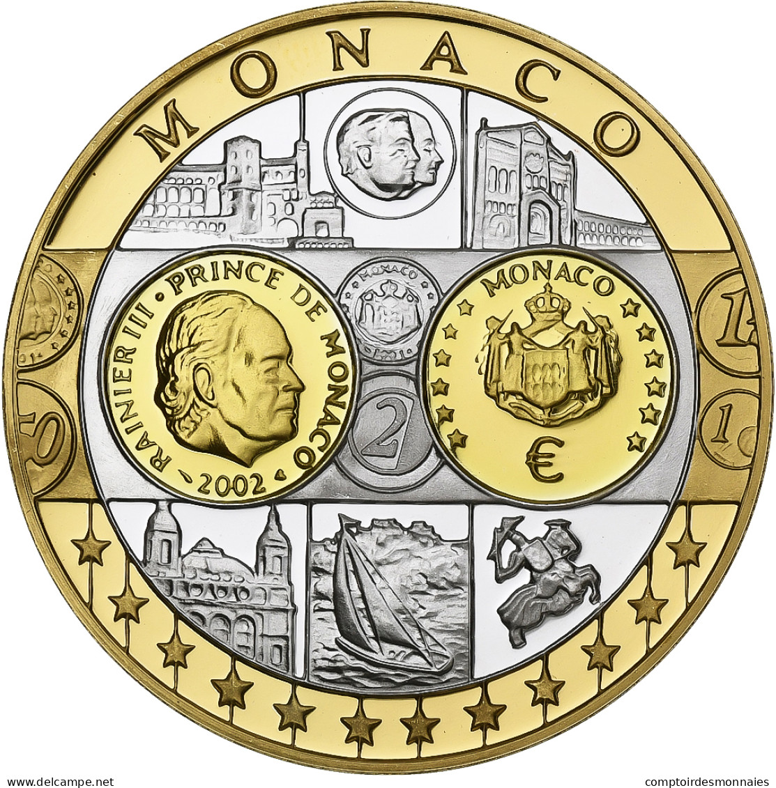 Monaco, Médaille, L'Europe, Monaco, Argent, FDC - Sonstige & Ohne Zuordnung