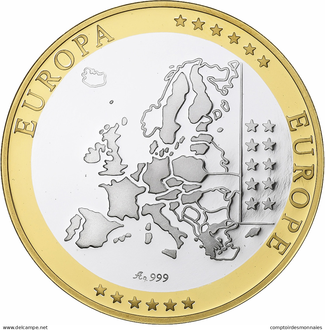 Monaco, Médaille, L'Europe, Monaco, Argent, FDC - Autres & Non Classés