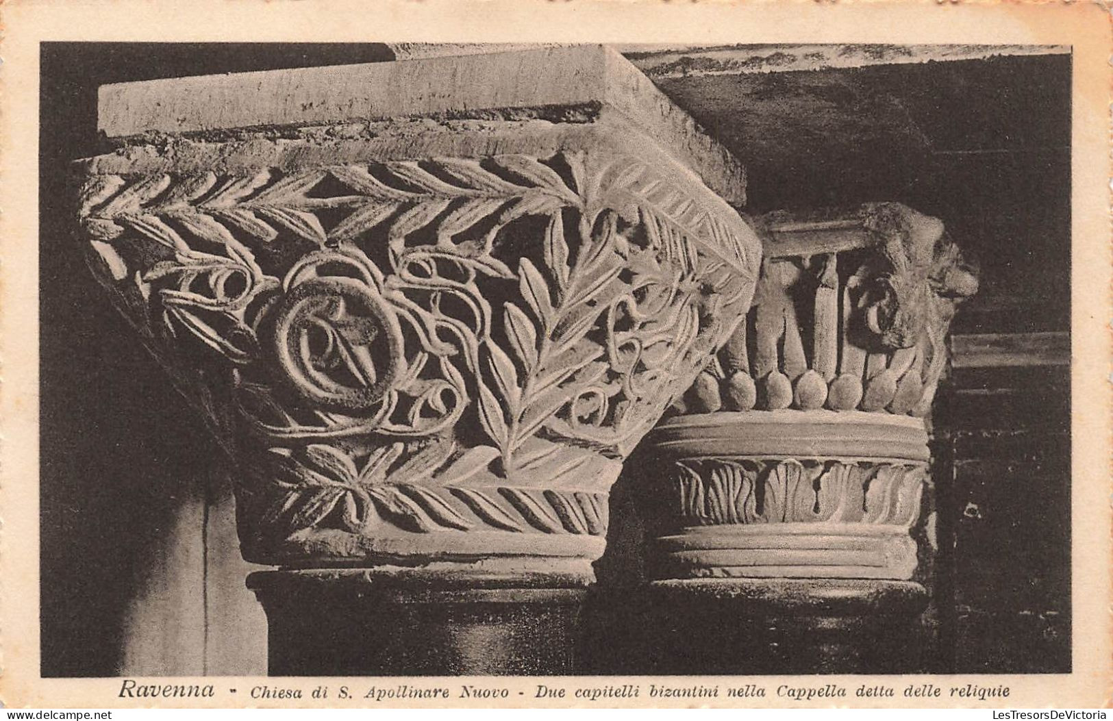 ITALIE - Ravenna - Chesa Di S Apollinare Nuovo - Due Capitelli Bizantini Nella Cappella - Carte Postale Ancienne - Ravenna