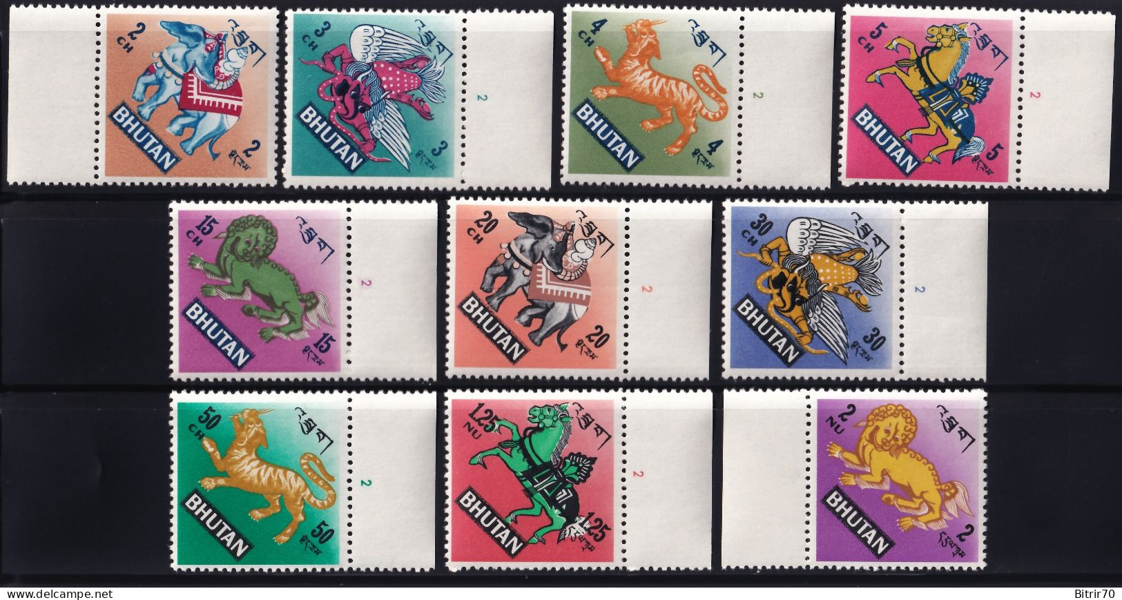 Bhutan, 1968 Y&T. 160 / 169, MNH. - Bhutan