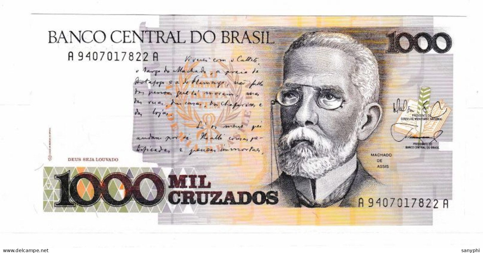 Banco Central Do Brasil 1000 Dallors  - Brésil