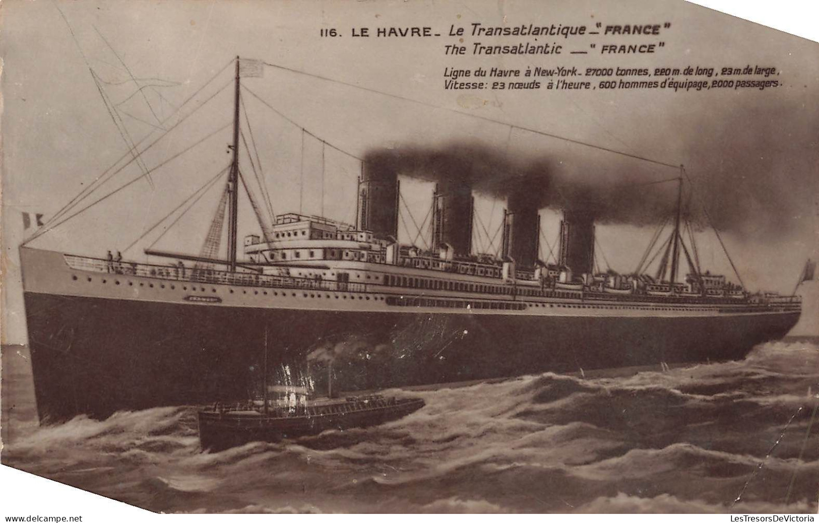 FRANCE - Le Havre - Le Transatlantique - Ligne Du Havre à New York - Carte Postale Ancienne - Ohne Zuordnung