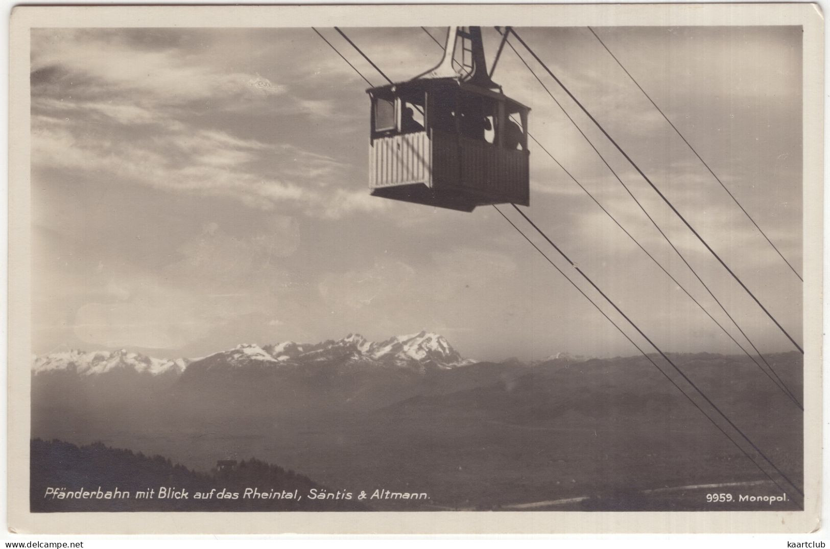 Pfanderbahn Mit Blick Auf Das Rheintal, Säntis & Altmann. - (Österreich/Austria) - Gondel - Bregenz