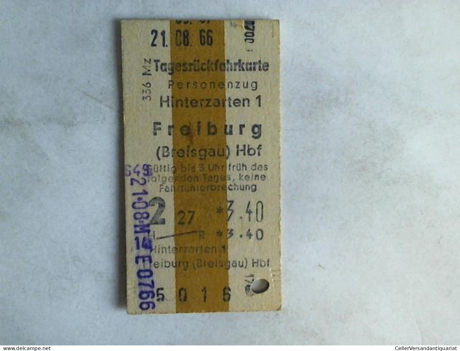 Tagesrückfahrkarte Personenzug Hinterzarten 1 - Freiburg (Breisgau) Hbf Von (Eisenbahn-Fahrkarte) - Unclassified