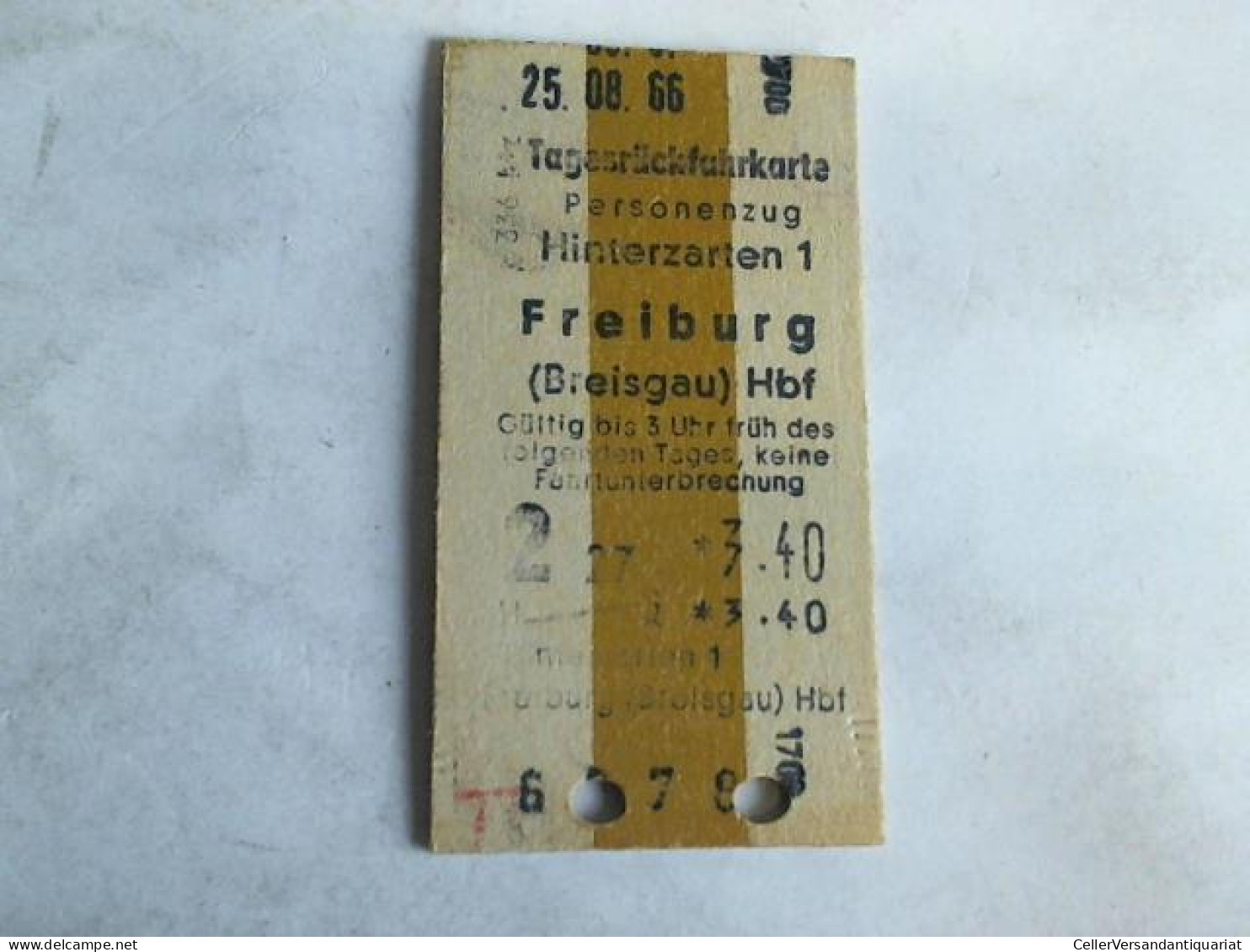 Tagesrückfahrkarte Personenzug Hinterzarten 1 - Freiburg (Breisgau) Hbf Von (Eisenbahn-Fahrkarte) - Unclassified