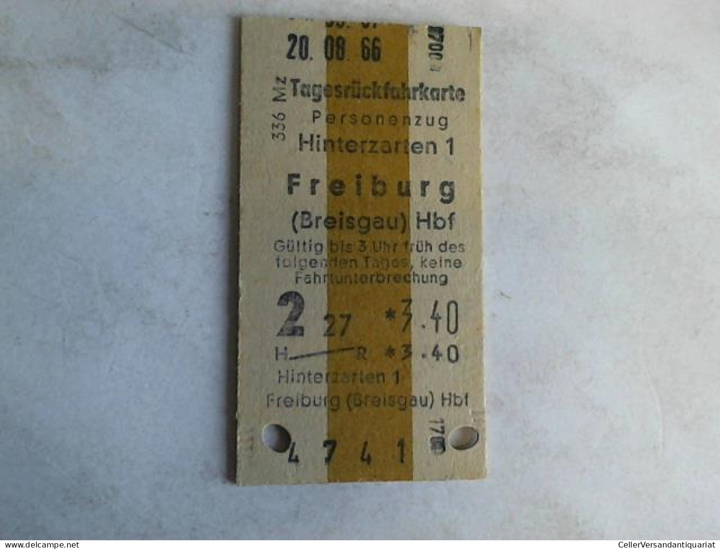 Tagesrückfahrkarte Personenzug Hinterzarten 1 - Freiburg (Breisgau) Hbf Von (Eisenbahn-Fahrkarte) - Unclassified